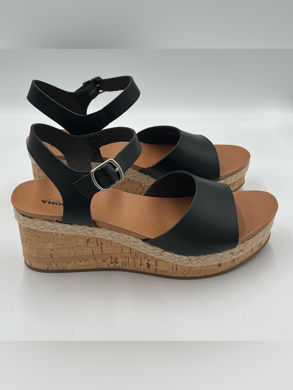 Sonoma Esmae Espadrille Wedge Sandals Women’s 9.5 Black